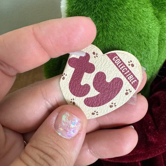 TY Beanie‎ Babies King 1993 NWT posable frog Stuffed animal Attic Treasures - Picture 2 of 9